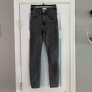 Zara Women’s Gray Sculpt High Rise Jeans Ankle Length Size 4 Stretchy Skinny